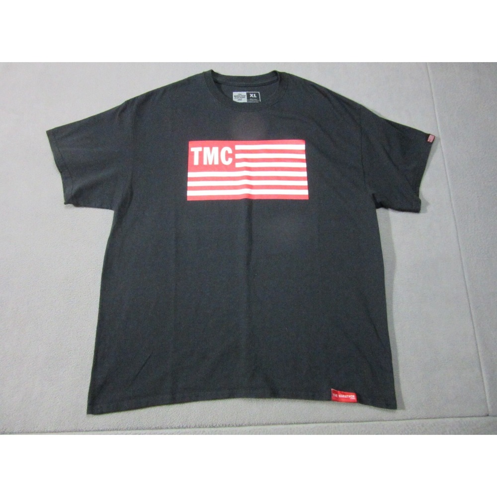Nipsey Hussle Shirt Mens XL Black Red Flag The Marathon Rap Tee Y2K Short Sleeve